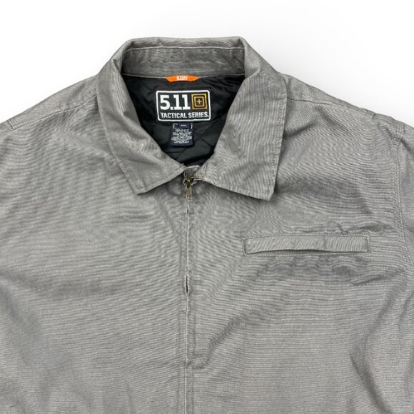 5.11 Tactical Gray Canvas Cotton Work Chore Winter Bomber Jacket Men's 2XL XXL - Picture 2 of 12